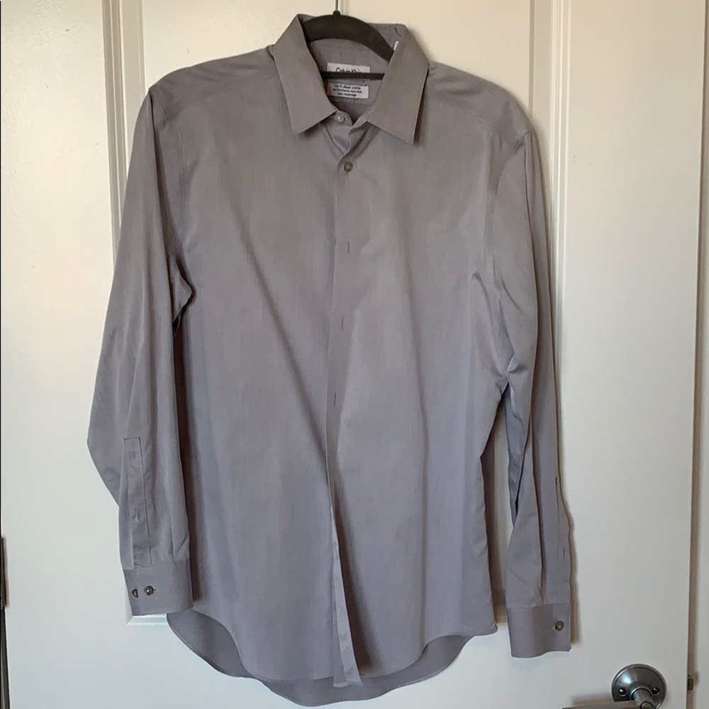 Calvin Klein light grey dress shirt